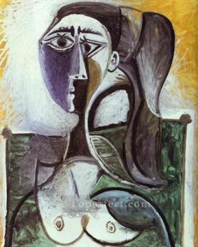  assise obras - Buste de femme assise 2 1960 Cubismo